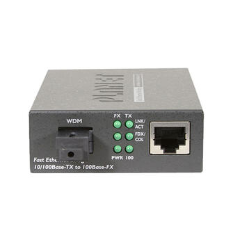 MC-PLANET-FT-806A20 PLANET FT-806A20 FT-806A20 Fast Ethernet Media Converter Simplex SC SM Fiber, 20 km, Tx 1310