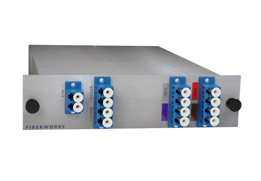 F-CMUX-4+2-4761-LGX2 Fiberworks AS  Fiberworks 4+2 ch. CWDM Mux+Demux LGX2 4 CWDM ch + 1310 &amp; 1550 nm WB