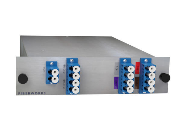 Fiberworks 4+2 ch. CWDM Mux+Demux LGX2 4 CWDM ch + 1310 & 1550 nm WB 