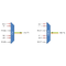 F-CMUX-4+2-4761-LGX2 Fiberworks AS  Fiberworks 4+2 ch. CWDM Mux+Demux LGX2 4 CWDM ch + 1310 & 1550 nm WB