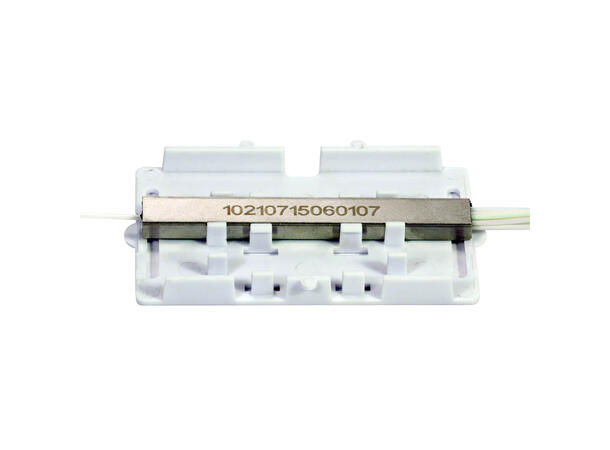 PLC splitter1:2 med holder type 2 250µm 1,5 m fiberhaler. For B4/D5 brett 