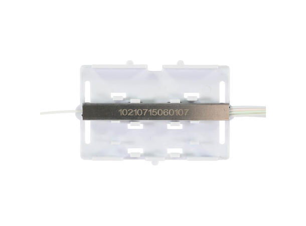 PLC splitter1:2 med holder type 2 250µm 1,5 m fiberhaler. For B4/D5 brett 