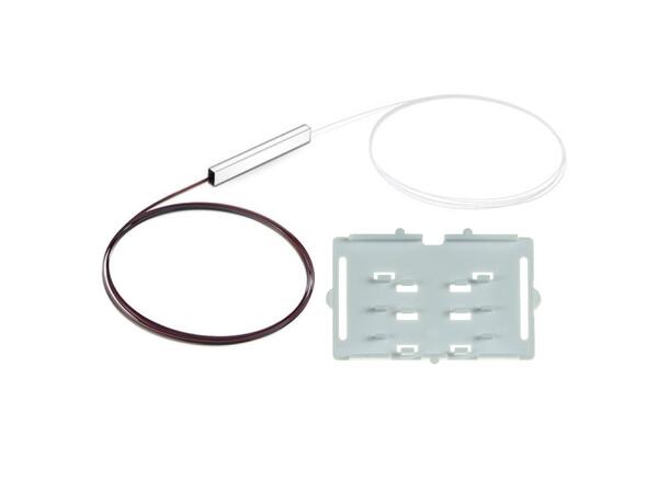 PLC splitter1:2 med holder type 2 250µm 1,5 m fiberhaler. For B4/D5 brett 
