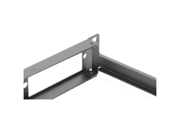 Panel MPB4 1U, 19" modular, black With 1x 4mm² yellow/green grounding wire 