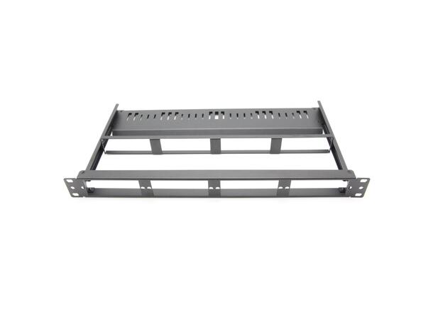 Panel MPB4 1U, 19" modular, black With 1x 4mm² yellow/green grounding wire 