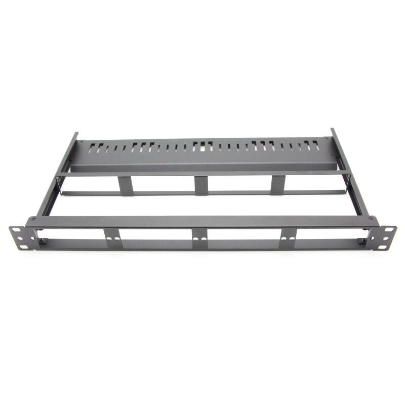 MPB4-P-1U Fiberworks AS  Panel MPB4 1U, 19" modular, black With 1x 4mm² yellow/green grounding wire