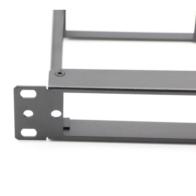 MPB4-P-1U Fiberworks AS  Panel MPB4 1U, 19" modular, black With 1x 4mm² yellow/green grounding wire