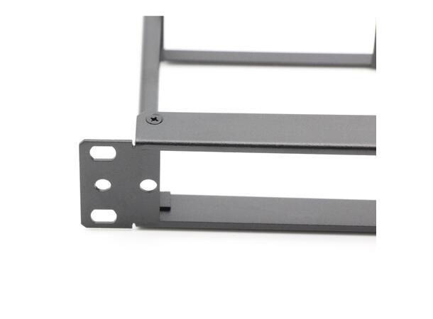 Panel MPB4 1U, 19" modular, black With 1x 4mm² yellow/green grounding wire 