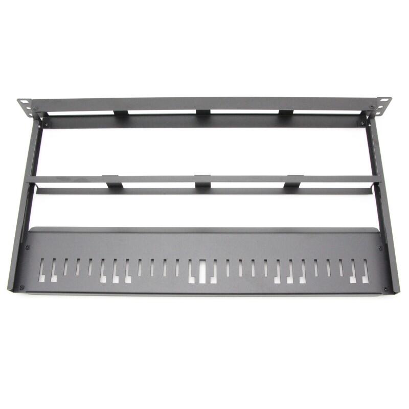 MPB4-P-1U Fiberworks AS  Panel MPB4 1U, 19" modular, black With 1x 4mm² yellow/green grounding wire