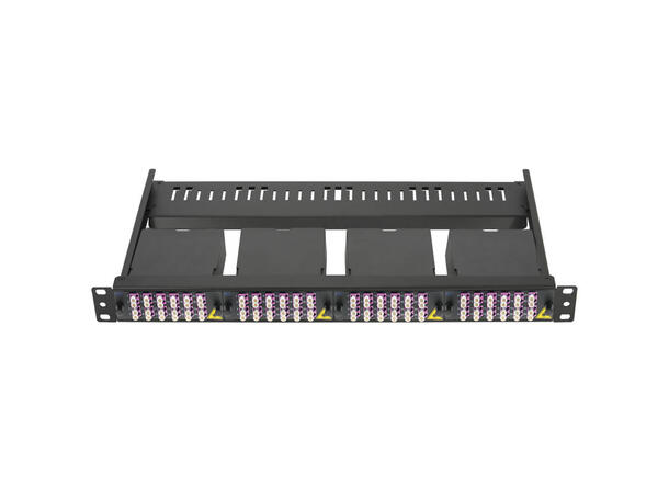 Panel MPB4 1U, 19" modular, black With 1x 4mm² yellow/green grounding wire 