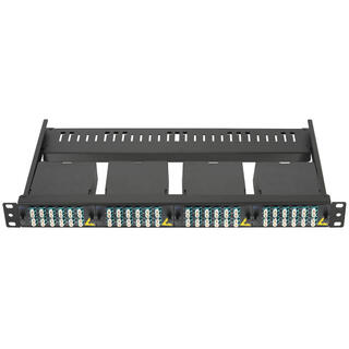 Patch Panel MPB4 1U, 1U 19&quot; black For 4x MPB4 Modules