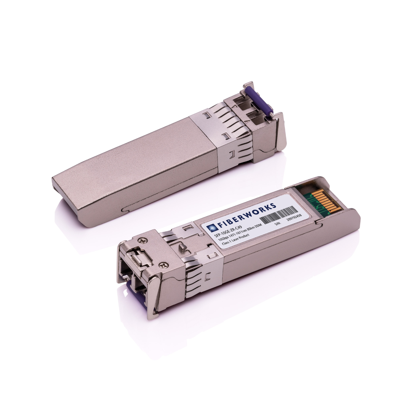 SFP-10GE-ZR-C49-C Fiberworks AS  SFP+, 10GBase-LR, DDM, 80km CWDM 1491 nm, 24dB, SM, Cisco