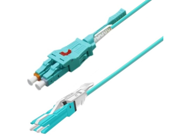 Snor MM Uniboot CS/PC-LC/PC, 30 m 50/OM3 BIF ø2mm, Aqua 