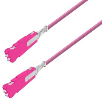 P-OM4-U2M-SNP-SNP-xx Fiberworks AS  Snor MM Uniboot SN/PC-SN/PC, xx m 50/OM4 BIF &#248;2mm, Erika Fiolett