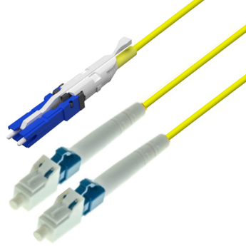P-7A2-D2Y-CSU-LCU-xx Fiberworks AS  Snor SM CS/UPC-2x LC/UPC, xx m 9/OS2 G.657.A2  &#248;2,0mm, IEC-B, Gul