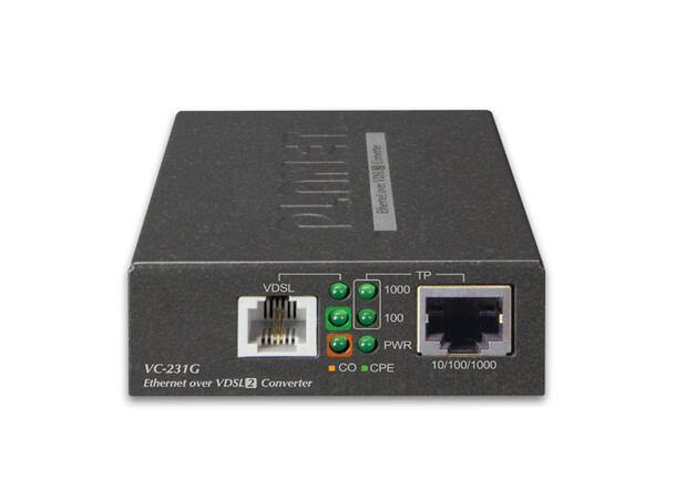 VC-231G 10/100M Ethernet to VDSL2 conv. 1 x RJ45, 1 x VDSL2/RJ11,17a/G.vectoring 