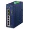PLN-IGS-624HPT PLANET IGS-624HPT PLANET 4x GE PoE RJ45, 2x1000X SFP 1G Ethernet Industrial Switch, IP40, DIN