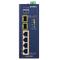 PLN-IGS-624HPT PLANET IGS-624HPT PLANET 4x GE PoE RJ45, 2x1000X SFP 1G Ethernet Industrial Switch, IP40, DIN