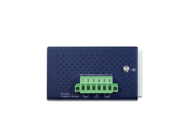 PLANET 4x GE PoE RJ45, 2x1000X SFP 1G Ethernet Industrial Switch, IP40, DIN 