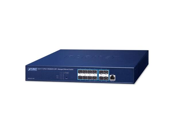 PLANET L3 12x 10 Gigabit SFP+ Managed 10 Gigabit Switch, AC power