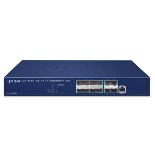 PLN-XGS-6311-12X PLANET XGS-6311-12X PLANET L3 12x 10 Gigabit SFP+ Managed 10 Gigabit Switch, AC power
