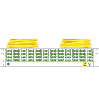 P20-192MS-LCA-LCA-20 Fiberworks AS  Panel preterm 2U G192 QXAI LCA-LCA 20 m LC/APC i 2U panel, LC/APC ende B