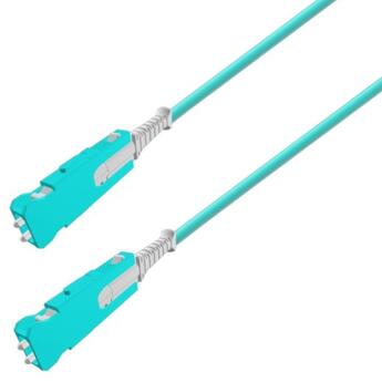 P-OM3-U2A-SNP-SNP-xx Fiberworks AS  Patch MM Uniboot SN/PC-SN/PC, xx m 50/OM3 BIF ø2mm, Aqua