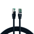 Snor Cat.6A S/FTP Svart 2 m AWG 27/7, &quot;Snag-less&quot; LSZH