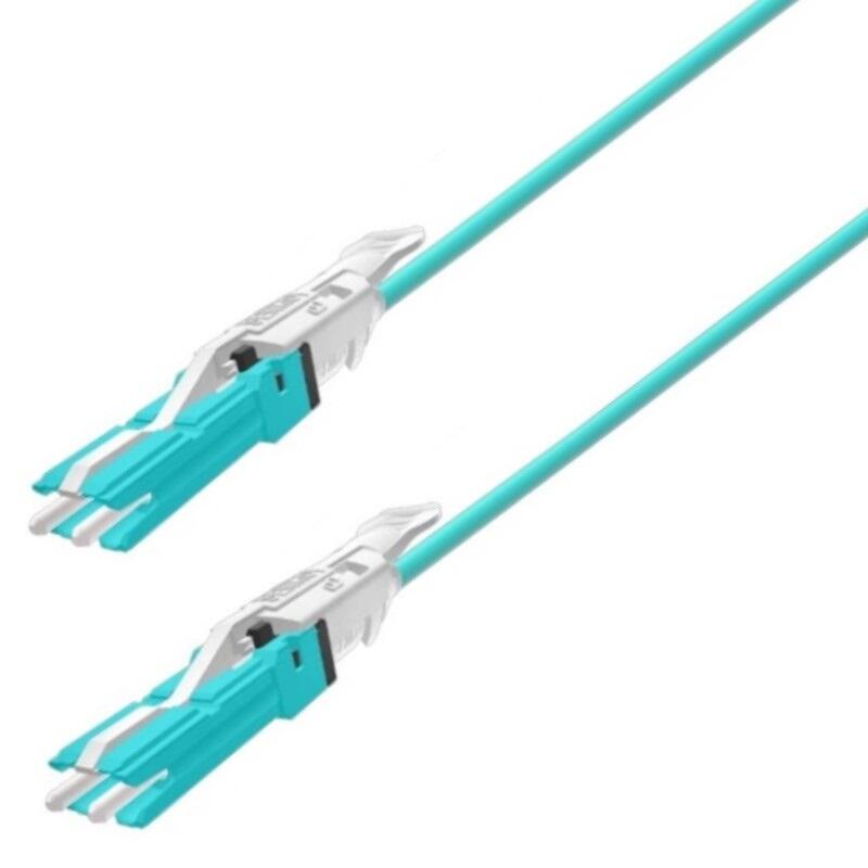 P-OM3-U2A-CSP-CSP-xx Fiberworks AS  Snor MM Uniboot CS/PC-CS/PC, xx m 50/OM3 BIF &#248;2mm, Aqua