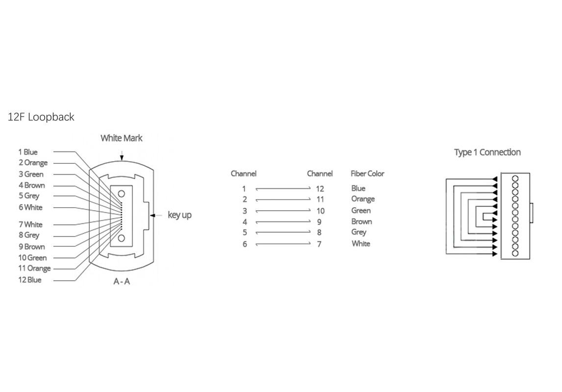 P-SM9-MPM-12-LOOP   Loopmodule MPO/APC 12F male (with pins) SM 9/OS2 G.657.A2, Type 1, Elite