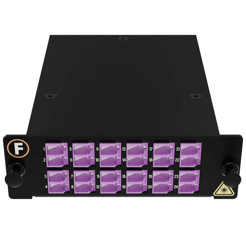 MPB4-KEO4-1M2Ma24LU Fiberworks AS  MPB4 module 1xMPO/PC24(m)-24LC/PC Pol. A 50/OM4, MPB4 module 1x Base-24, Super LL