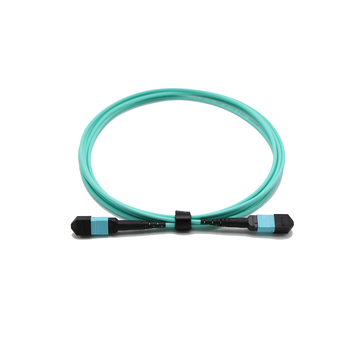 P-OM3-M3A-M2FaM2F-xx Fiberworks AS  Patch MPO24 Fem - MPO24 Fem, pol. A MM 50/OM3 BIF ø3mm Aqua, Super LL