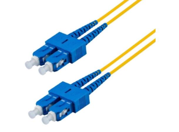 Snor SM DPX SC/UPC-SC/UPC 0,75 m 9/OS2 G.657.A2 2x ø2mm Gul 