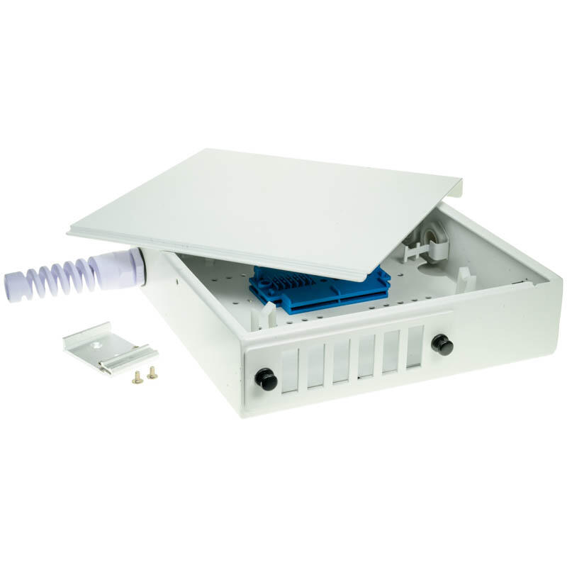 SP-DIN-BOKS-24 Fiberworks AS  Veggboks DIN Maxi 12xSC/24xLC For montering p&#229; vegg eller DIN skinne