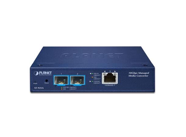 XT-925A 10 Gigabit Media Converter Managed, 2x 1G/10G SFP+, 100M-10G RJ45 