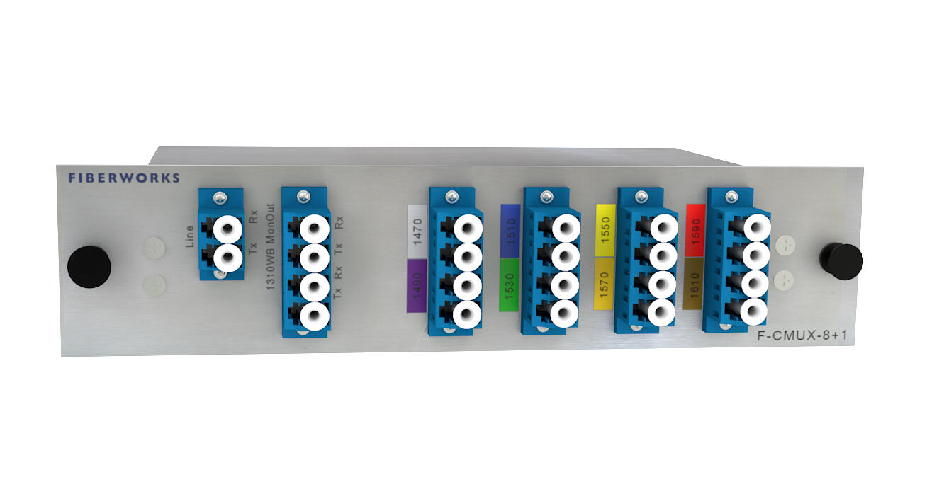 F-CMUX-8+1-4761-MLU Fiberworks AS  Fiberworks 8+1 ch. CWDM Mux+Demux C47-C61 + 1310nm/CWDM upgrade, Mon.ports