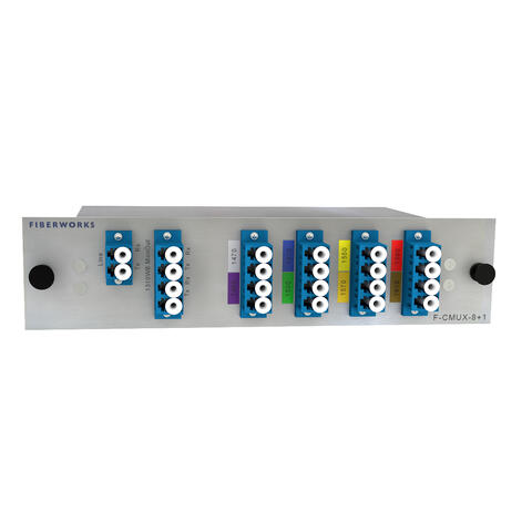 Fiberworks 8+1 ch. CWDM Mux+Demux C47-C61 + 1310nm/CWDM upgrade, Mon.ports