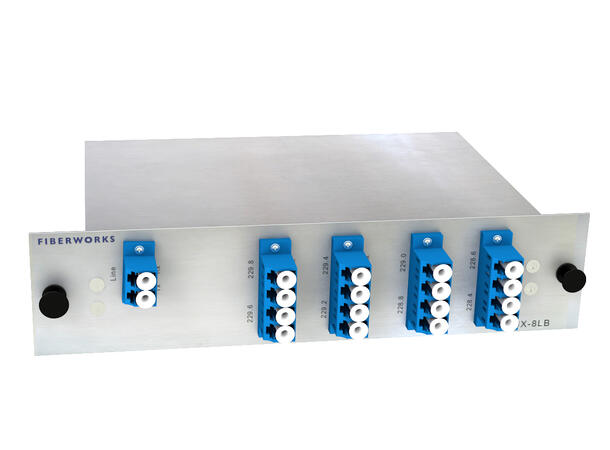 Fiberworks 8 ch. O-band DWDM Mux+Demux O-band 228.6-231.4 THz, 400GHz, LC/UPC 
