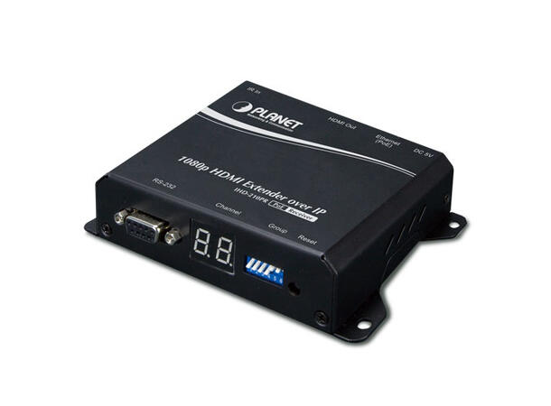 HDMI Extender Receiver over IP w/PoE 1080p HD Digital Signage, PD powered