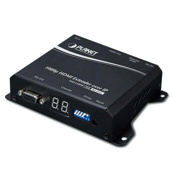 MC-PLANET-IHD-210PR PLANET IHD-210PR HDMI Extender Receiver over IP w/PoE 1080p HD Digital Signage, PD powered