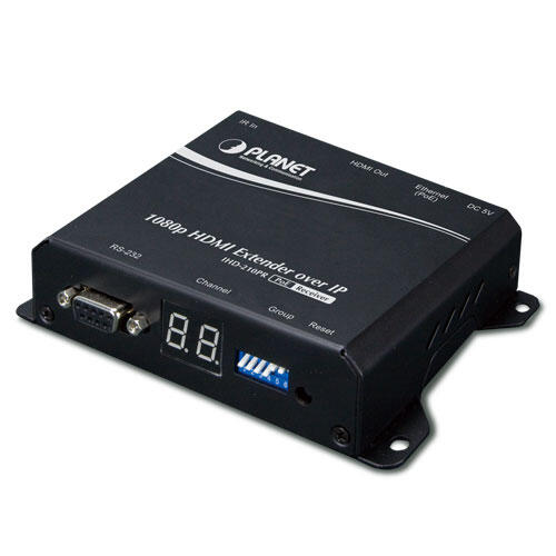 MC-PLANET-IHD-210PR PLANET IHD-210PR HDMI Extender Receiver over IP w/PoE 1080p HD Digital Signage, PD powered