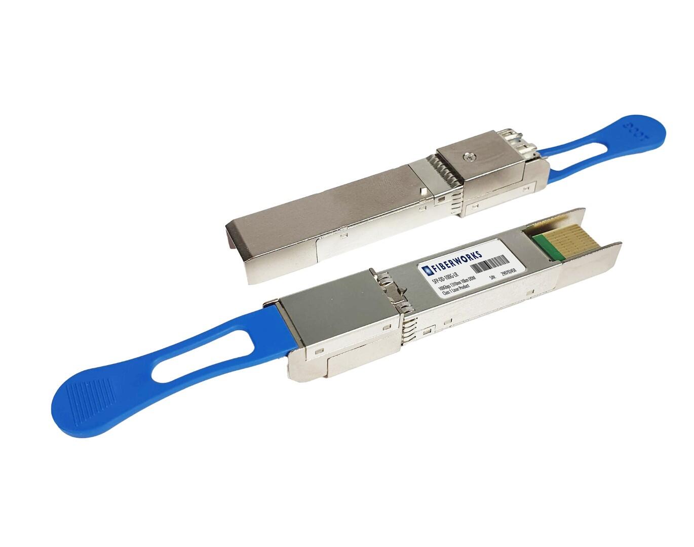 SFP-DD-100G-LR-U Fiberworks AS  SFP-DD, 100GBASE-LR, DDM, 10km 1310nm, 6dB, SM, LC, Fiberworks