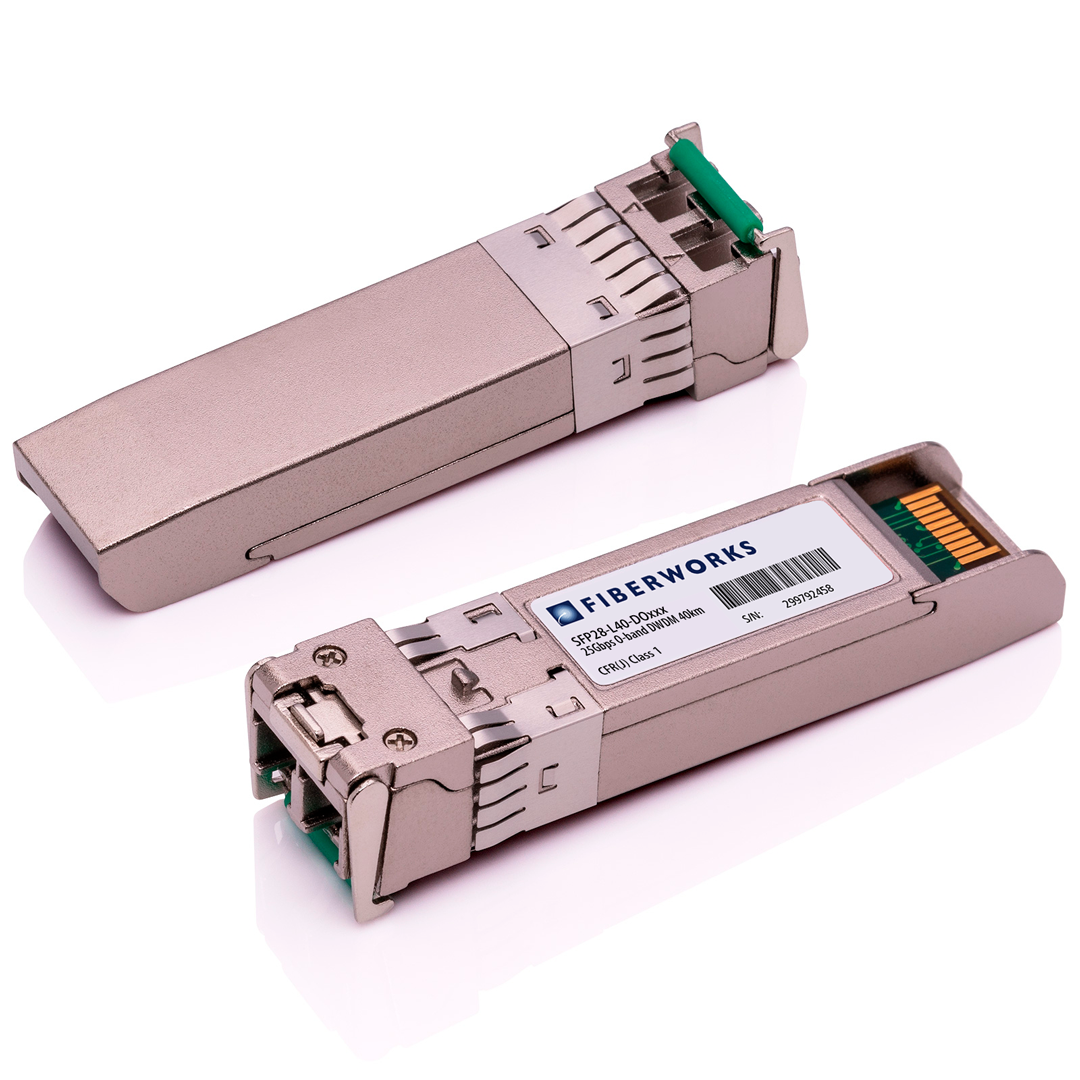 SFP28-L40-DOxxx Fiberworks AS  SFP28, 25GBASE-LR, DDM, 40km DWDM 800GHz O-band, 20dB, SM