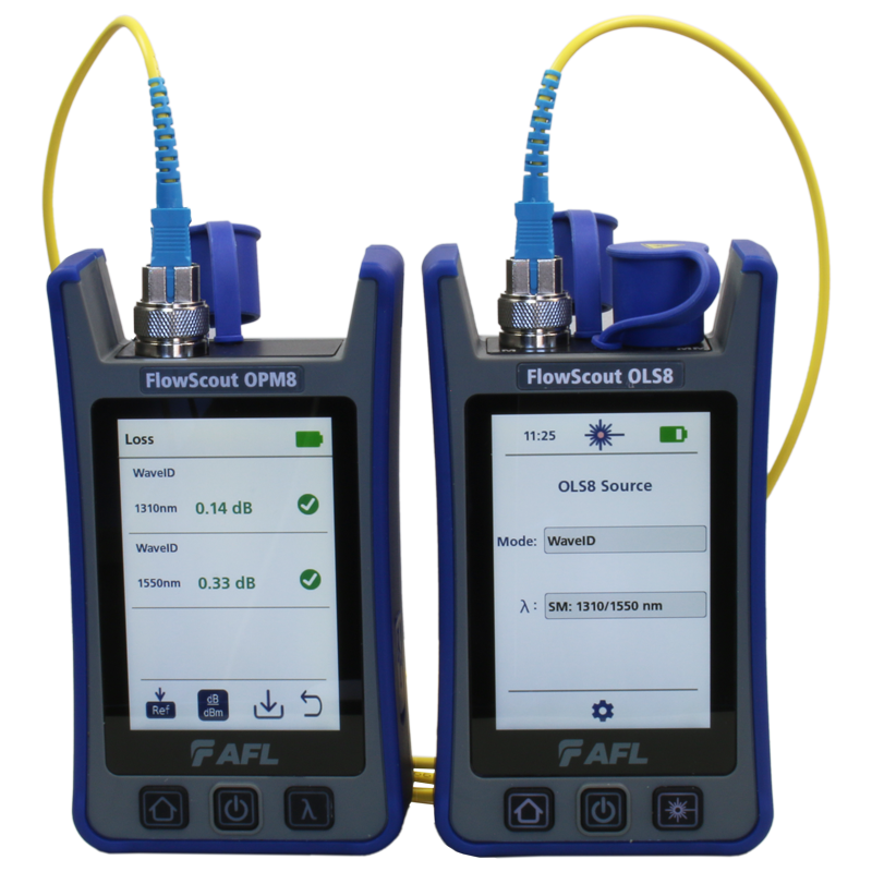 TM-AFL-OPM8-L-BAS AFL OPM8-SP3-BAS AFL FlowScout OPM8 Optisk Effektmeter Basic kit, +10 / -75dBm