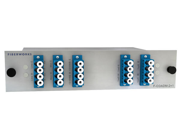 Fiberworks 2+1 ch. CWDM OADM w/mon.ports East+west, LC 