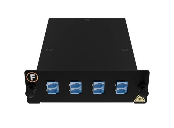 Module SM 1xMPO/APC8(m)-8LC/UPC Pol. A 9/OS2, MPB4 Module 1x Base-8, Super LL 