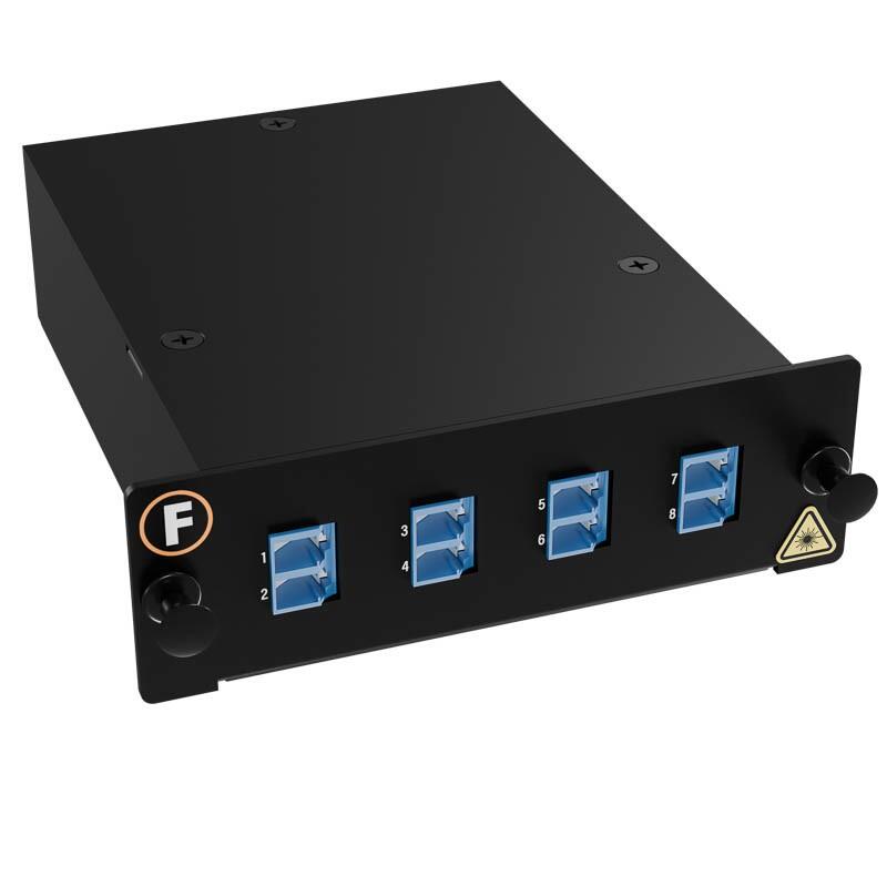 MPB4-KEA1-1M8Ma08LU Fiberworks AS  Module SM 1xMPO/APC8(m)-8LC/UPC Pol. A 9/OS2, MPB4 Module 1x Base-8, Super LL