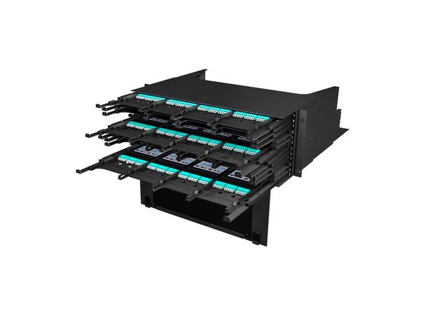 Panel 4U 19" for 48x MPB6 B90 Moduler MPB6 patch panel. Sliding m/dør 