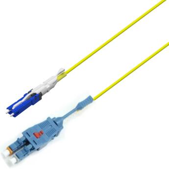 P-7A2-U2Y-CSU-LCU-xx Fiberworks AS  Snor SM CS/UPC-LC/UPC uniboot, xx m 9/OS2 G.657.A2  &#248;2,0mm, IEC-B, Gul