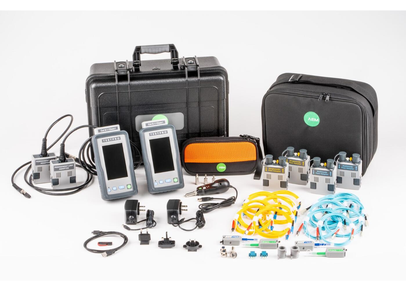 TM-TP-K51E-EC1YS AEM-Precision Cable Test TESTPRO-K51E-ECB TestPro CV100 Enhanced - Cat/FO EC Sertifisering Kobber og Fiber - Tier 1